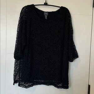 Chico's Black Travelers Top